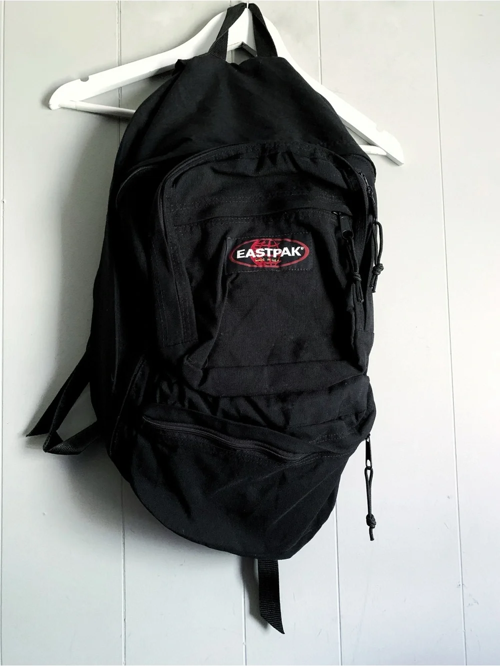 Eastpak Black Men's Everyday Backpack with Logo Patch